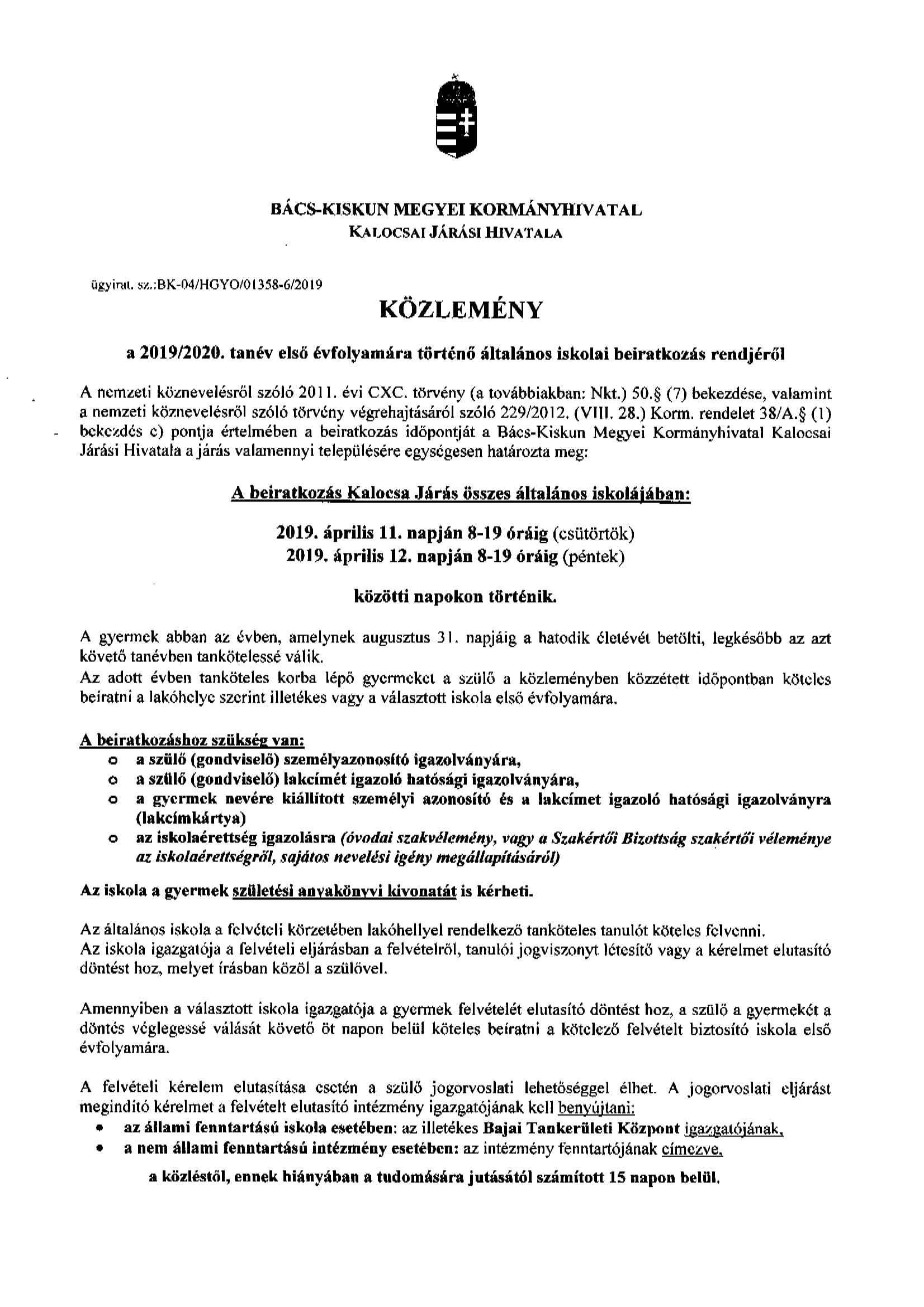 Kozlemeny 1