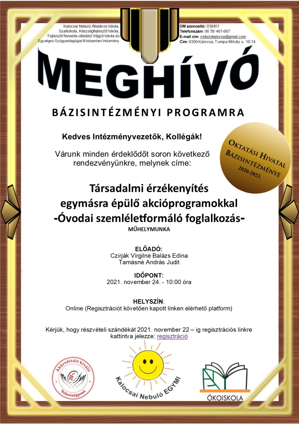 meghivo 21 nov 24